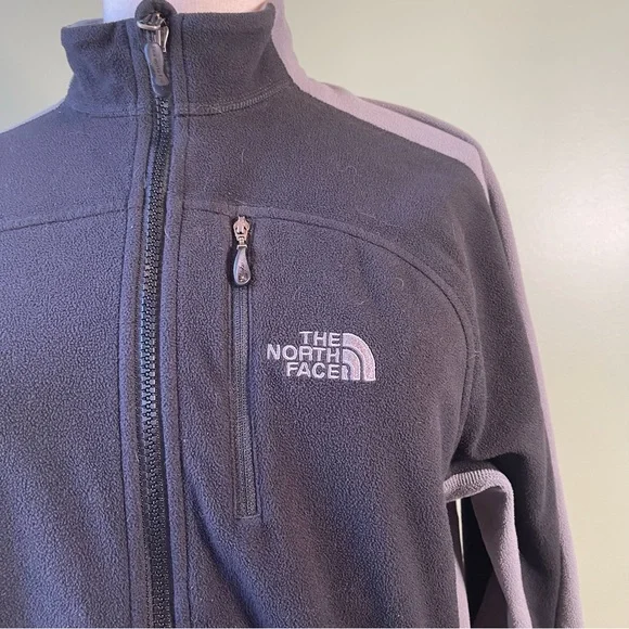 The North Face Men’s Black Grey Apex Fleece Full Zip Jacket - Size Small - Picture 3 of 7